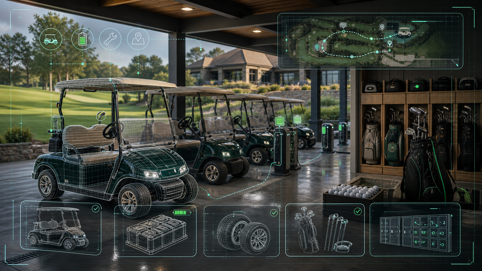 GolfBide cart and equipment management