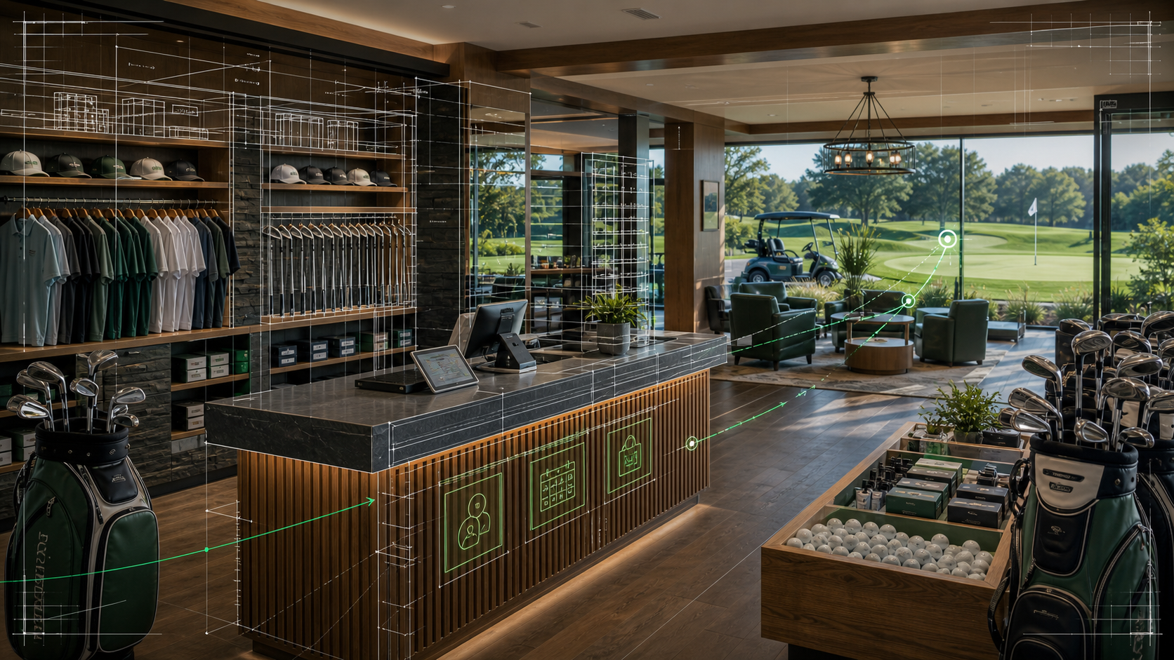 GolfBide golf clubhouse and pro shop operations